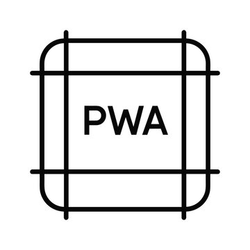 PWA (Progressive Web App) logo icon for web and mobile development