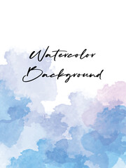 Soft Abstract Watercolor Background with Blended Blue and Purple Hues for Creative Design Projects and Elegant Templates
