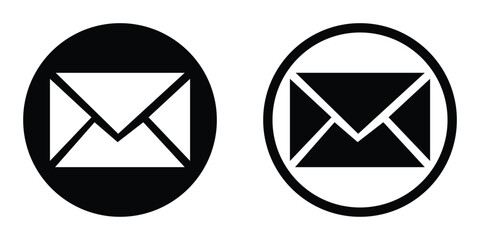 Business & Email Icon Set – Line Style Vector Symbols for Contact, Mail, Notifications, and Communication