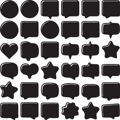 Set of different types empty speech clouds chat bubbles icon vector shapes for comics or web
