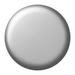 Glossy silver round button