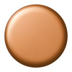 Glossy bronze round button