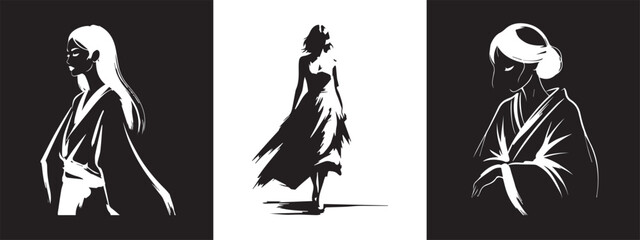 Abstract vector design with geometric shapes and text elements in cmyk and grayscale colors