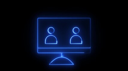 Teacher providing instruction with video tutorial on pc screen, online course completion certificate animation