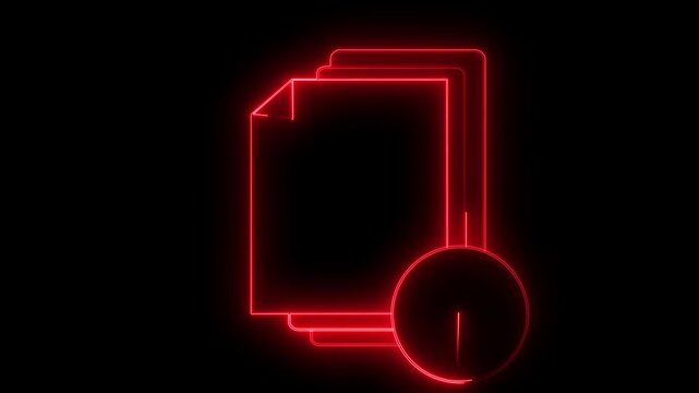glowing neon deadline minimalist stroke
