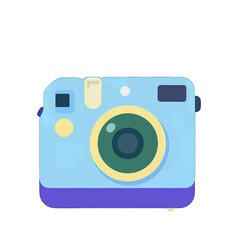 Blue Photography Camera Illustration on Black