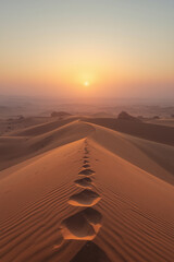 footprints in the dunes