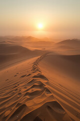 sunset in the Sahara Desert Morocco