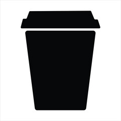 coffee cup icon silhouette vector designs. coffee cup icon Logos. Flat Vector Icon Design Template. Togo Cup icon in flat black solid vector.