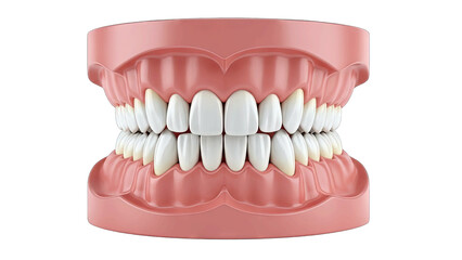 Obraz premium Dental Teeth Model Displayed on White Background
