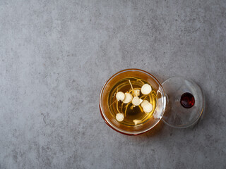 Hot ginseng tea, traditional tea
