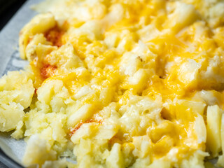 Cheese on Mashed Potatoes