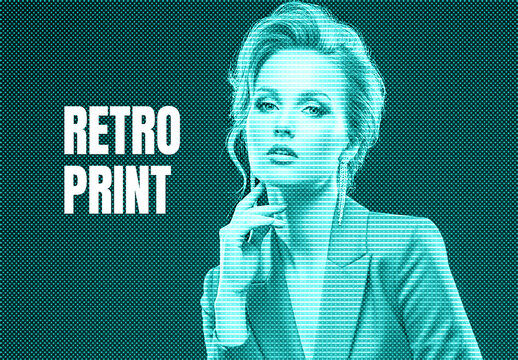 Vintage Retro Print Photo Effect