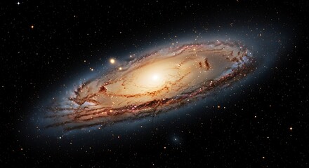 Fototapeta premium Magnificent Andromeda Galaxy with countless stars shining in the dark space