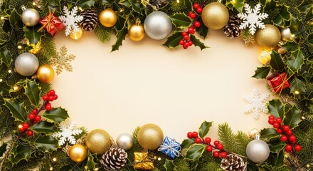 Festive holiday decoration display christmas event digital artwork cheerful environment aerial view ornamental concept for seasonal celebrations and festivities