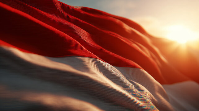 indonesian flag indonesia waving in the wind