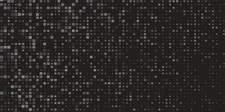 Abstract Pixel Mosaic Grid: Dark Background With Light Squares For Digital Art And Background Design