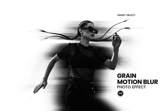 Grain Motion Blur Photo Effect