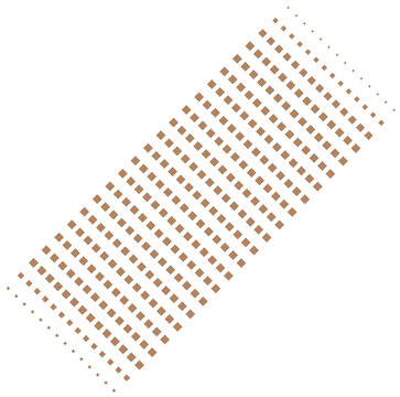 Abstract geometric pattern with repeating squares in a diagonal arrangement, golden squares arranged diagonally against a transparent background, square assests, square design concept