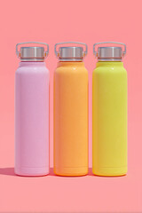 colorful plastic bottles