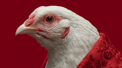 close up of a chicken, portrait