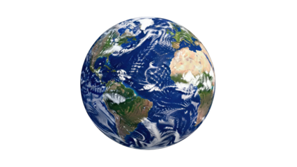 Earth Globe Isolated on White Background