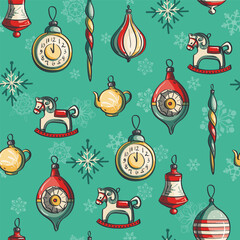 Vintage Christmas Ornaments Pattern
