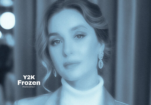 Y2K Frozen Photo Effect Template