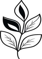 Floral book illustration with leaves and butterflies