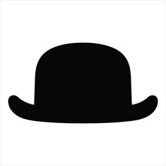 Top hat icon collection. Solid, filled icon set of top hats: classic hat, silk, magicians , vintage , steampunk top hat, wedding top. Vector icon. Hat icon filled flat sign concept for web design.Hat 