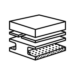 Layered Building Construction Section Icon