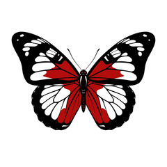 Elegant Butterfly Silhouette – Detailed Monarch Wing Vector Design