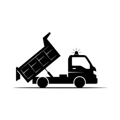 Fire Truck Ladder Silhouette – Emergency Rescue Vehicle Vector Icon