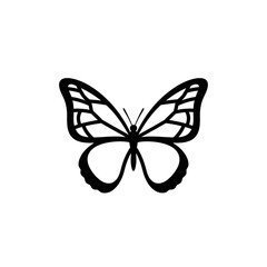 Elegant Butterfly Silhouette – Detailed Monarch Wing Vector Design