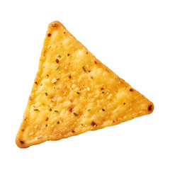 Fototapeta premium Single tortilla chip with seasoning on a black background