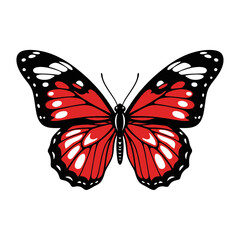 Elegant Butterfly Silhouette – Detailed Monarch Wing Vector Design