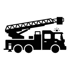 Dump Truck Silhouette Icon – Construction Loader Vehicle Vector Design