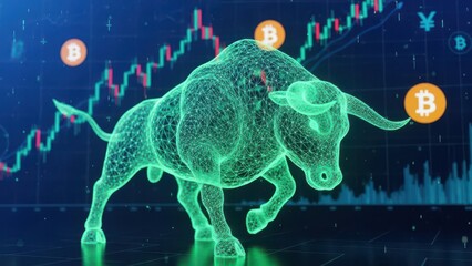 Digital Bull Market Cryptocurrency Investment and Growth