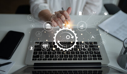 A business process automation and operations management system. A concept for integrating and automating core business functions for efficiency. Motif