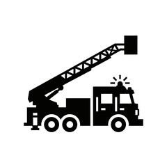 Naklejka premium Dump Truck Silhouette Icon – Construction Loader Vehicle Vector Design