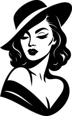Woman Hat SVG Cut Files for Cricut & Silhouette