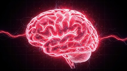 Digital Brain Activity and Neurological Science Concept