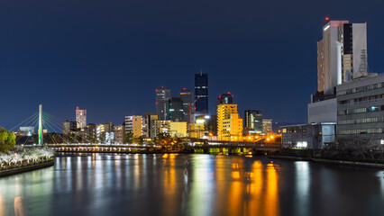 Fototapeta premium Cityscape Timmabashi in Osaka in Japan