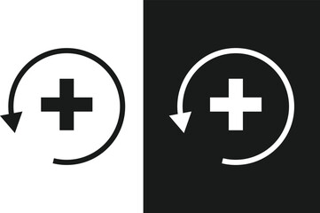 Health Recovery Icon Set. Rehabilitation and Healing Symbols. Surgery Care and Wellness Restoration Icons collection. Recuperation Journey and Health Improvement Indicator. 