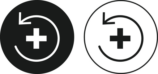 Health Recovery Icon Set. Rehabilitation and Healing Symbols. Surgery Care and Wellness Restoration Icons collection. Recuperation Journey and Health Improvement Indicator. 