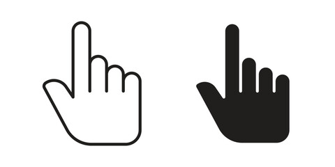 Hand pointer icons vector collection for web designs. flat icons