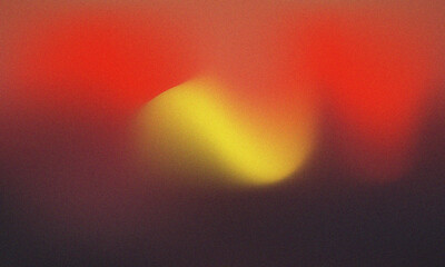 Vibrant abstract sunset with fiery hues and a glowing yellow orb