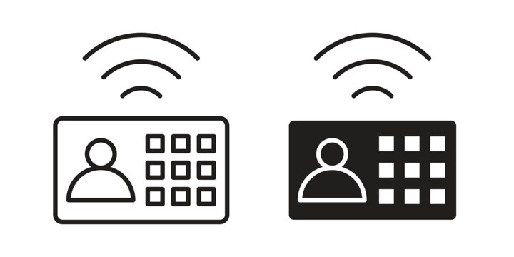 Interphone icons vector collection for web designs. flat icons