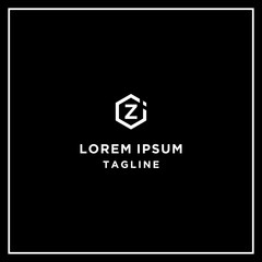 jz or zj hexagon logo