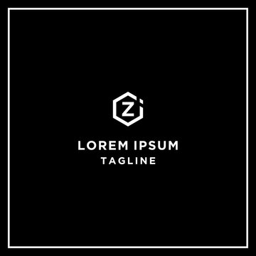 jz or zj hexagon logo